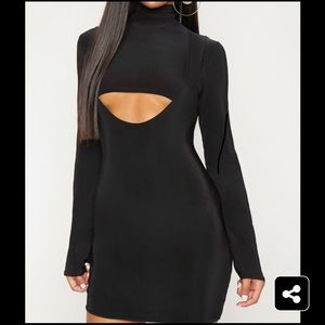 Prettylittlething slinky cutout dress